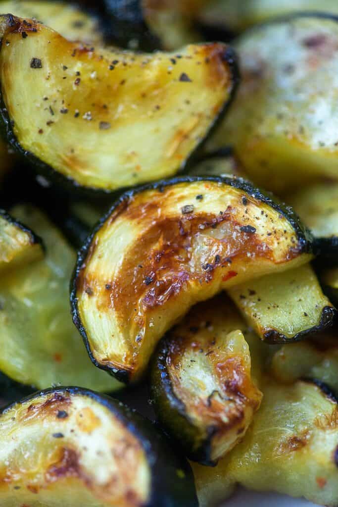 pile of cooked zucchini.