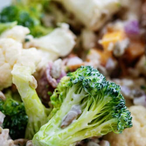 Healthy Broccoli Cauliflower Salad Recipe That Low Carb Life