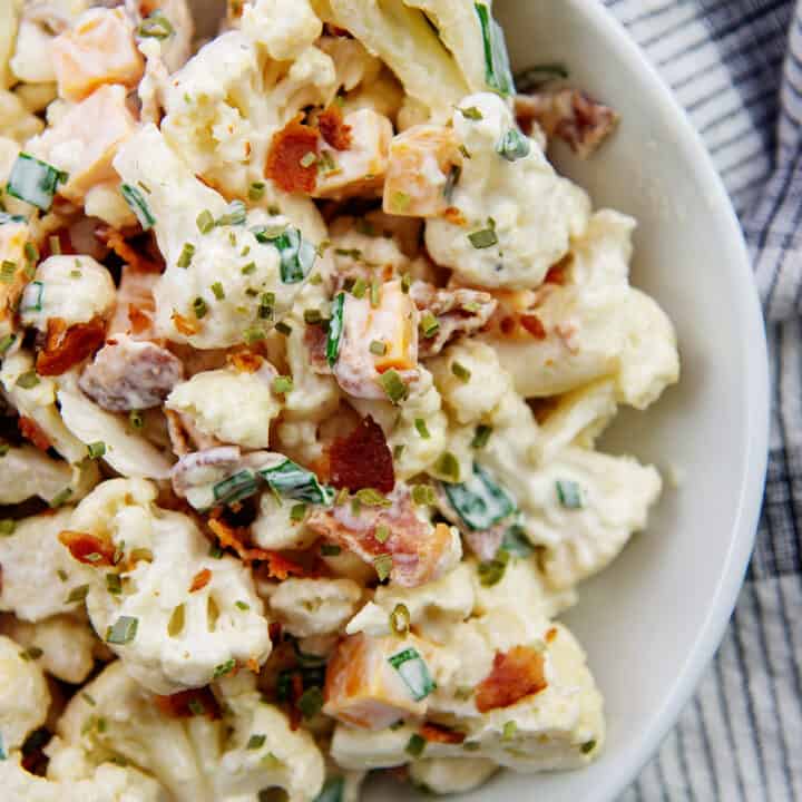 Loaded Cauliflower Salad Recipe | That Low Carb Life