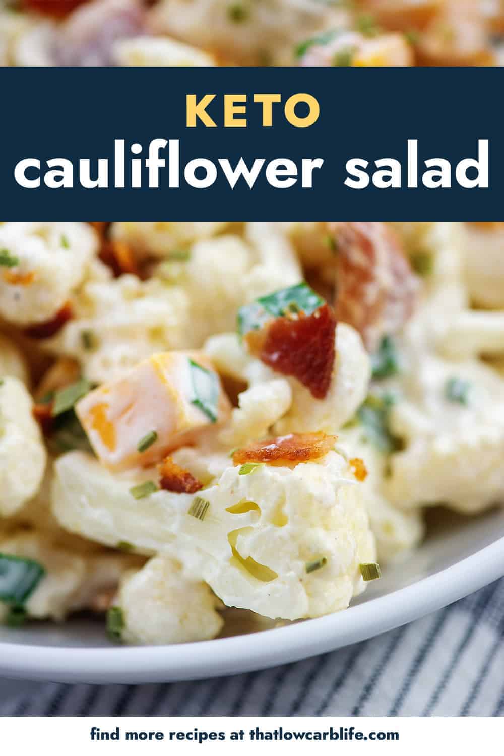 cauliflower salad in white bowl.