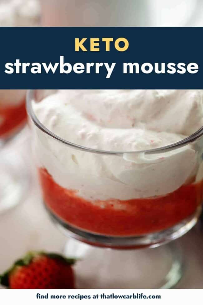 4 Ingredient Keto Strawberry Mousse - That Low Carb Life