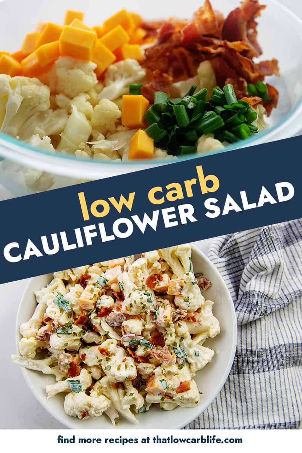 Loaded Cauliflower Salad Recipe | That Low Carb Life