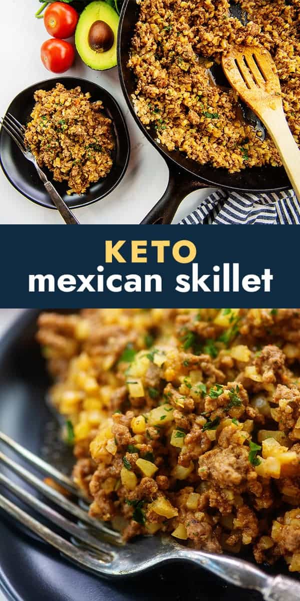 Cheesy Keto Mexican Skillet Recipe - That Low Carb Life