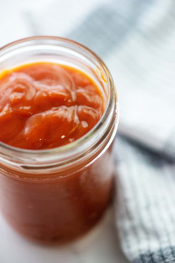 keto sloppy joe sauce in mason jar.
