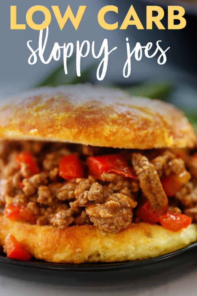 low carb sloppy joe recipe on keto bun.