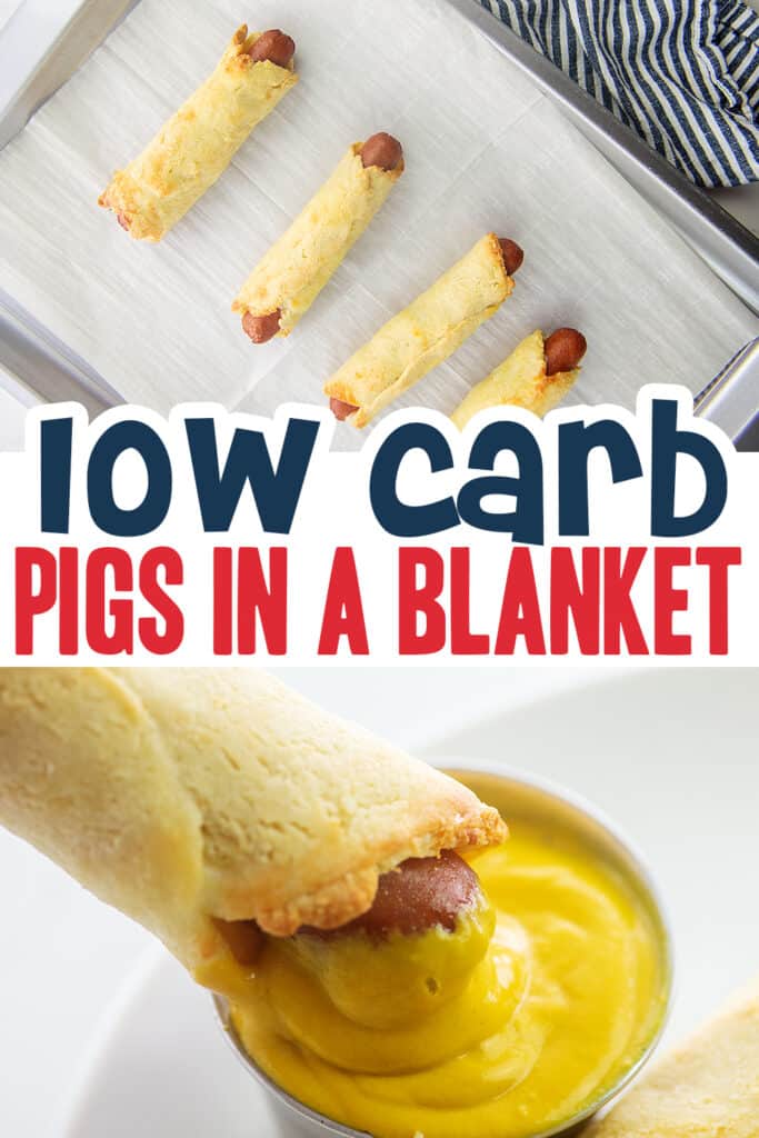 collage of low carb hot dog images with text for Pinterest.