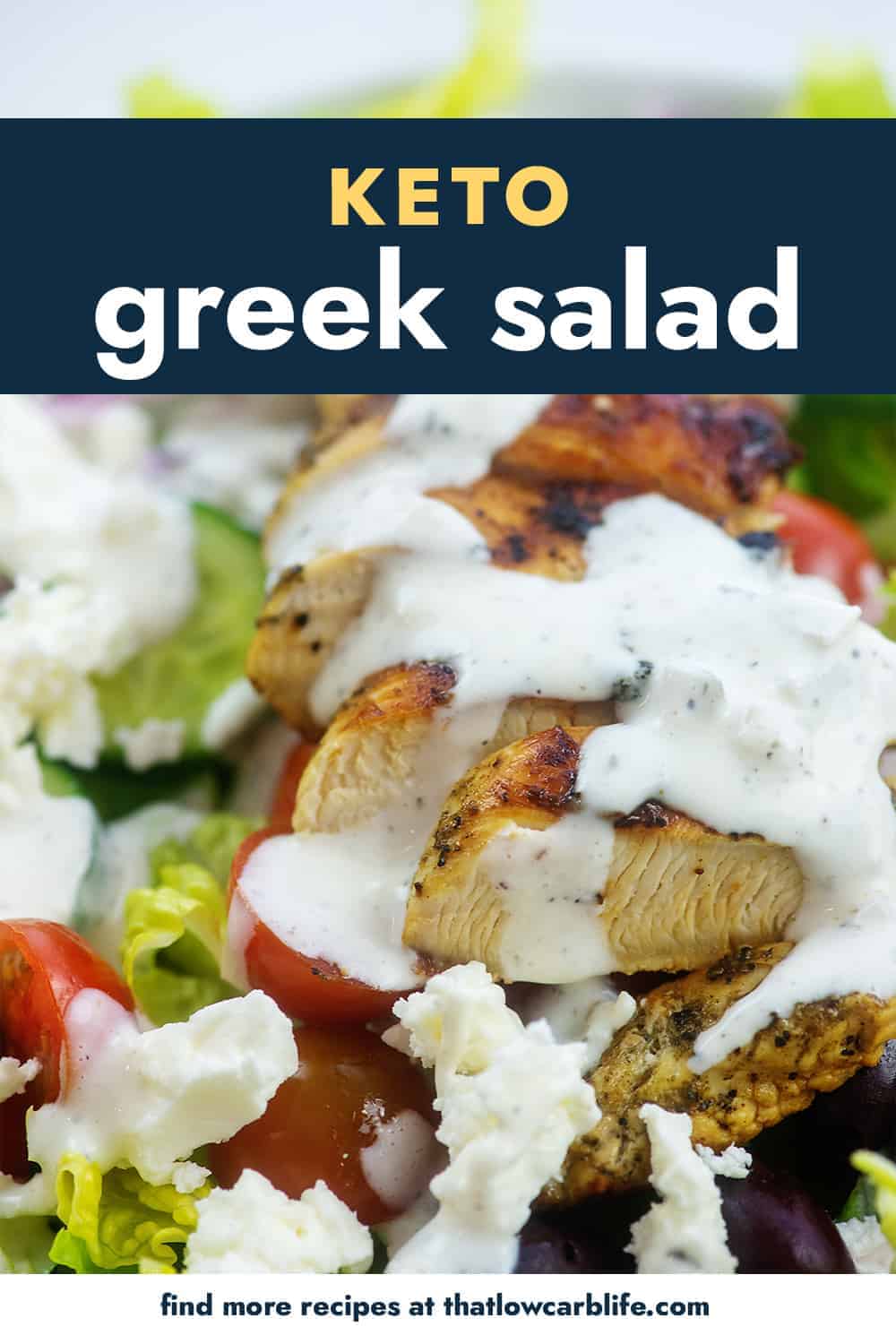 Greek Chicken Salad with Tzatziki Dressing - That Low Carb Life