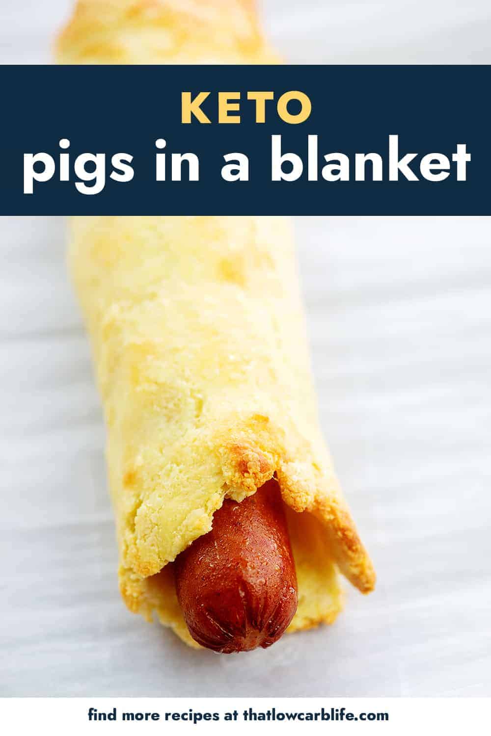 pigs in a blanket with text for Pinterest.