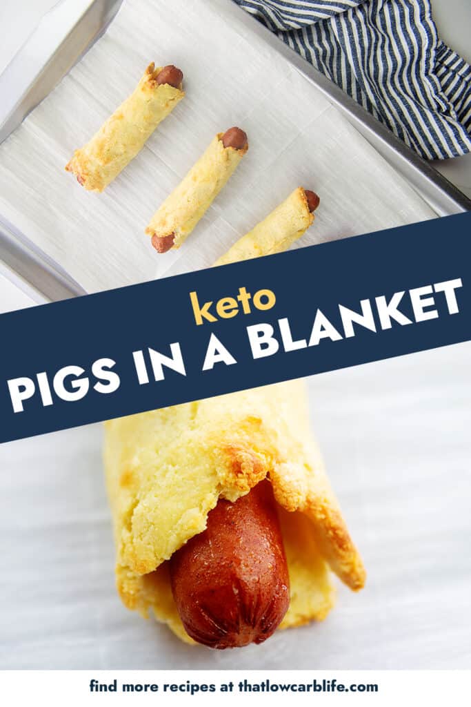 collage of pigs in a blanket images with text for Pinterest.