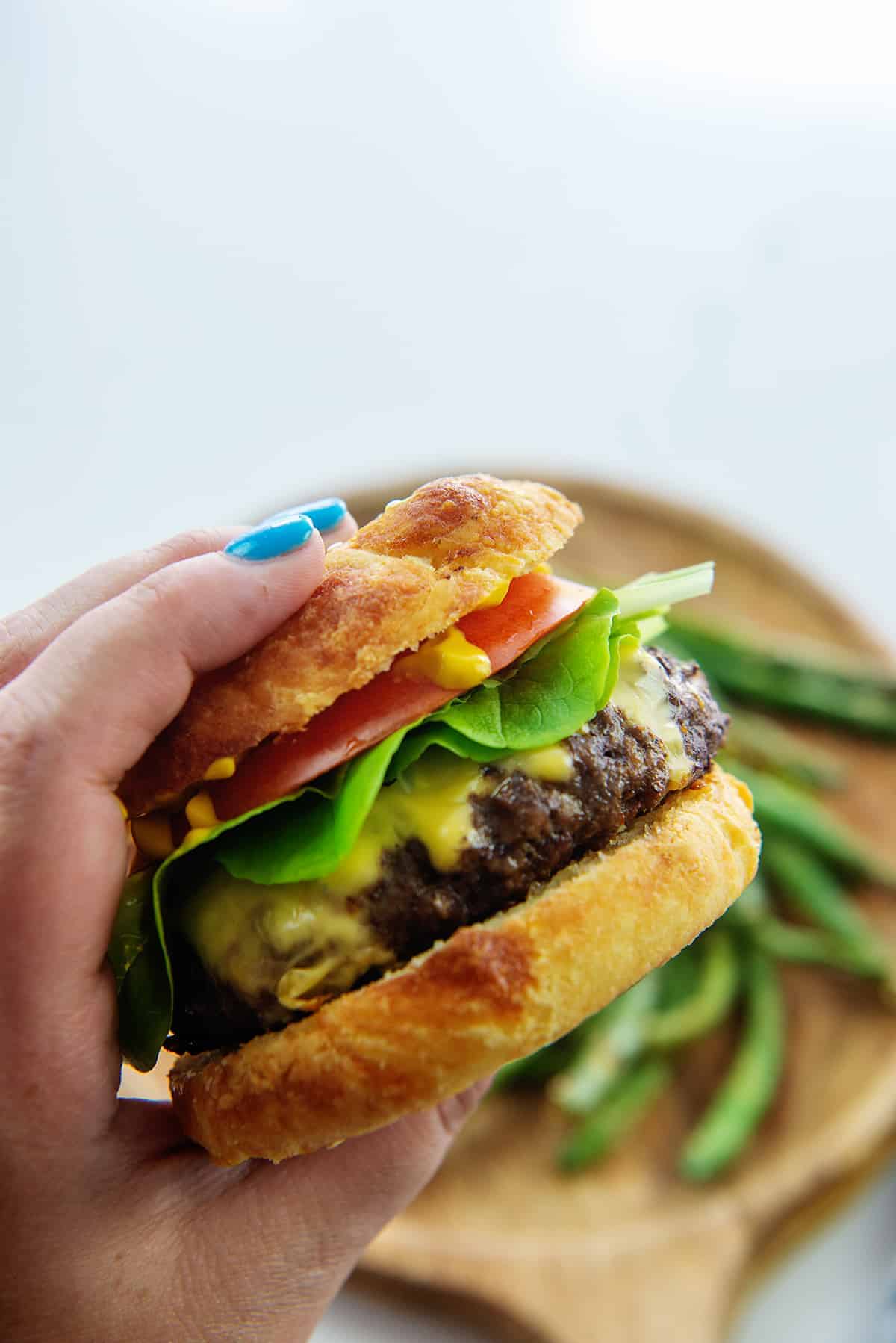 Burger Bun Chaffle - SeriousKeto