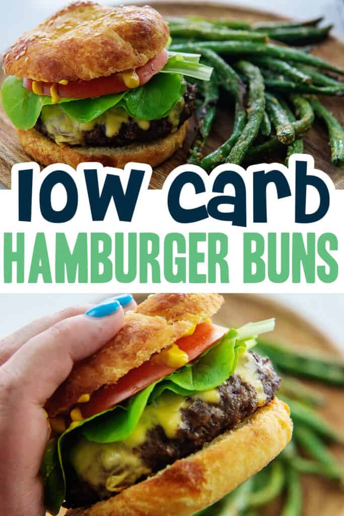 collage of burger bun images for pinterest.
