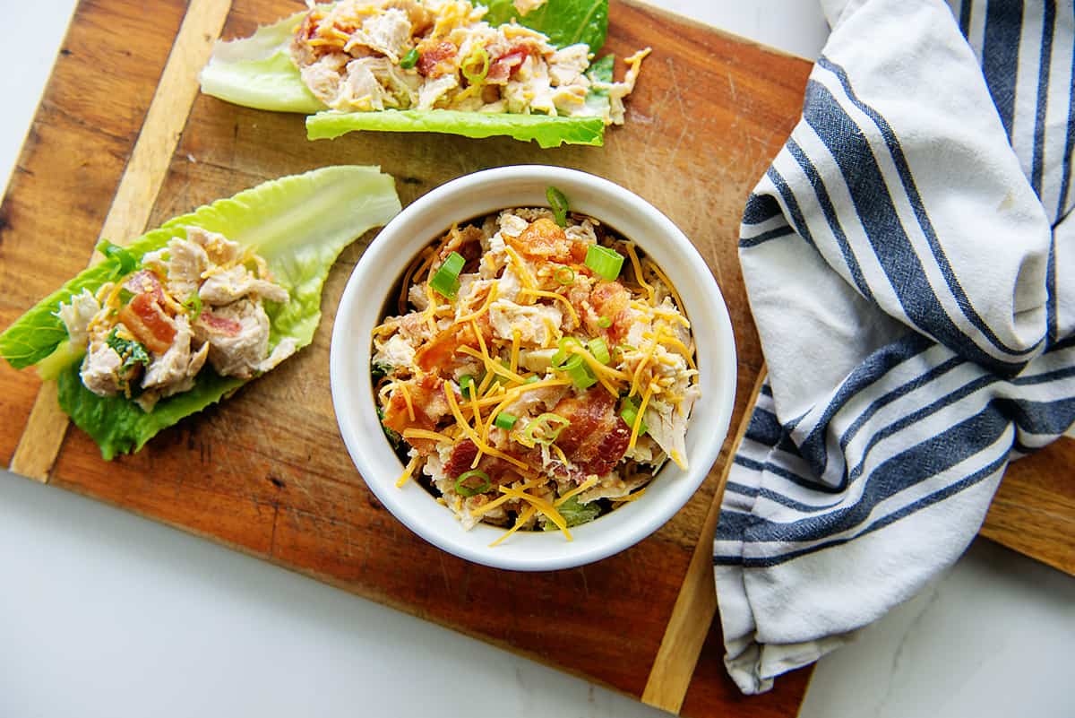 Cheddar Bacon Ranch Chicken Salad - That Low Carb Life