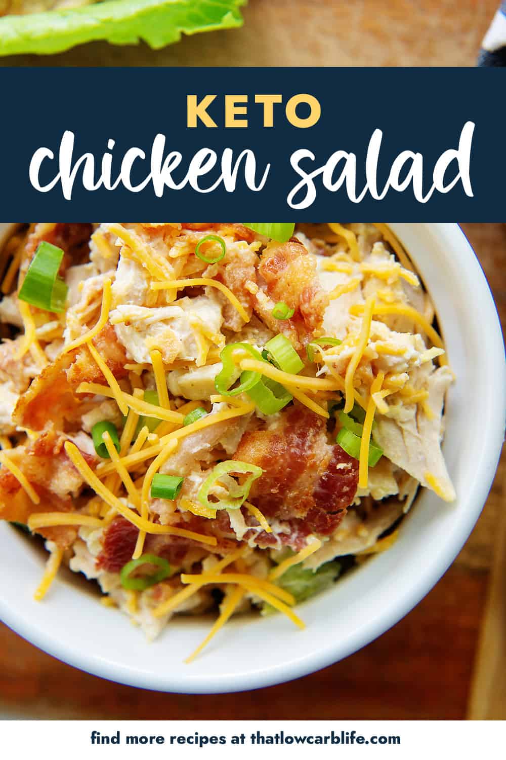 Cheddar Bacon Ranch Chicken Salad - That Low Carb Life