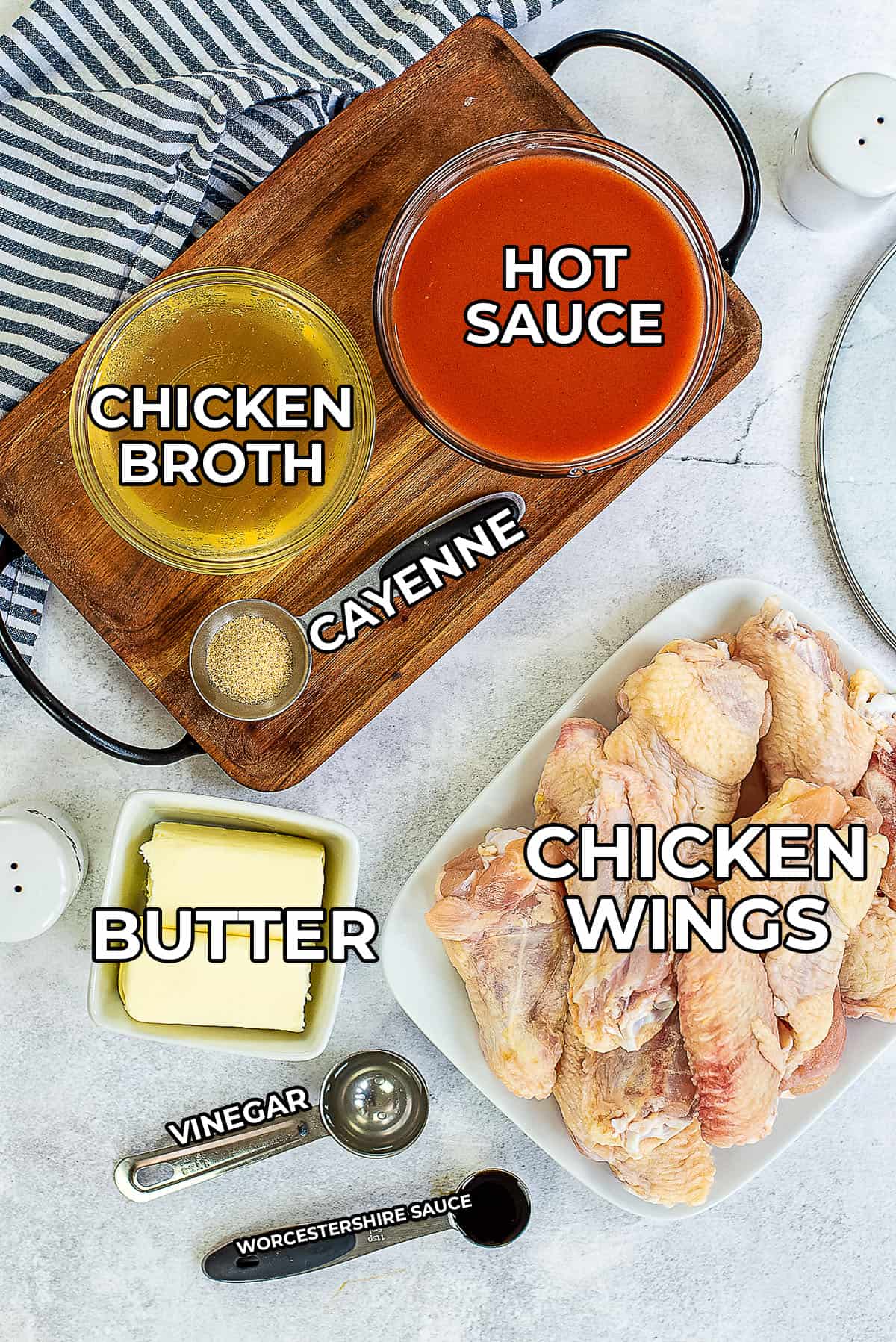 ingredients for crockpot wings.