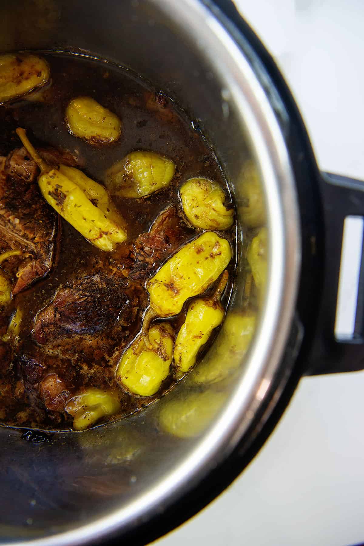 Mississippi Pot Roast in Instant Pot.