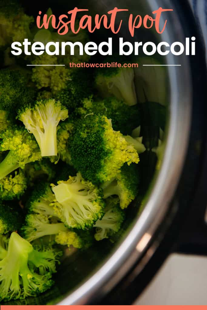 instant pot broccoli with text for Pinterest.
