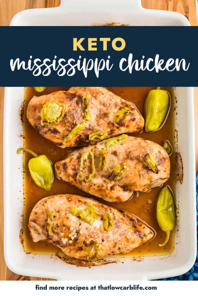 Mississippi Baked Chicken in baking dsih.