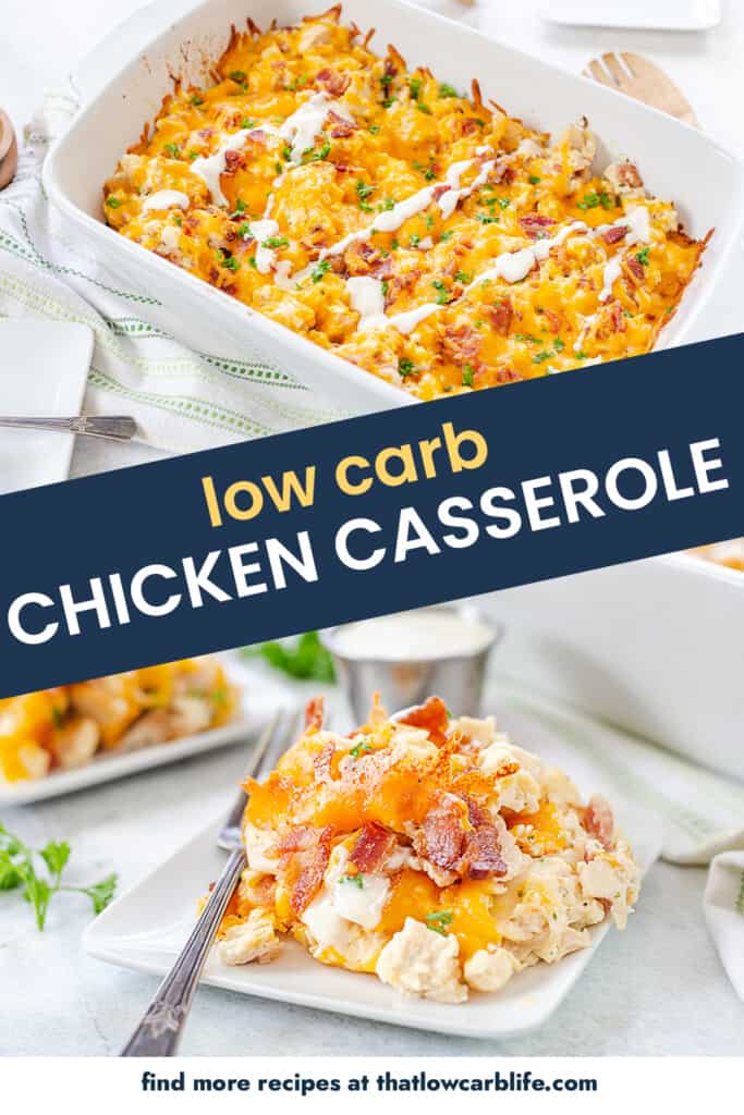 collage of keto casserole images.