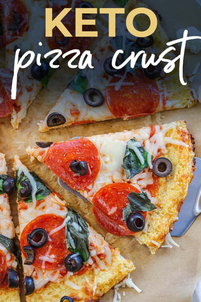 low carb pizza with text for pinterest.