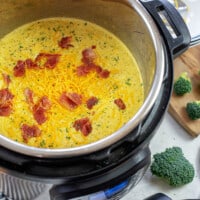broccoli soup in Instant Pot.