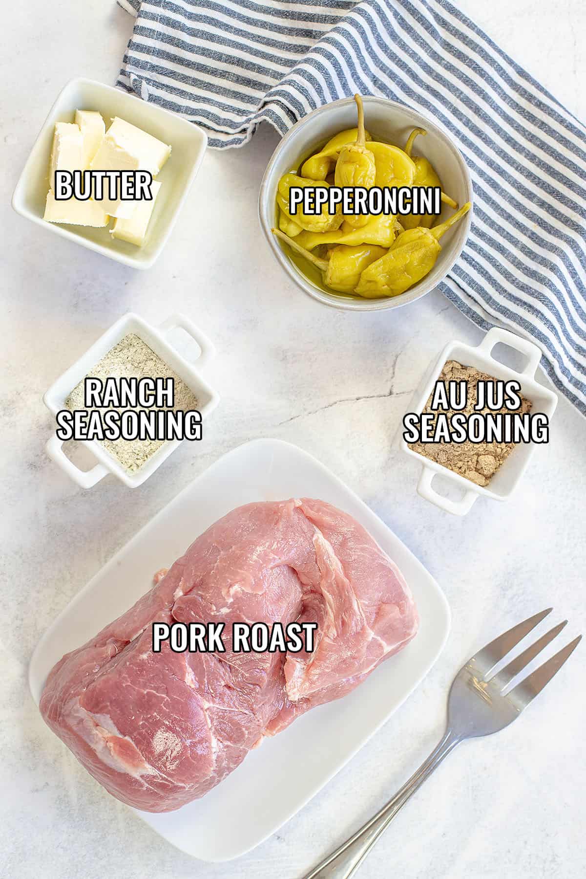 ingredients for pork roast recipe.