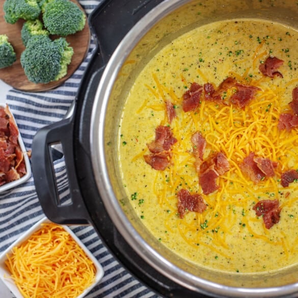 Keto Instant Pot Broccoli Cheese Soup That Low Carb Life
