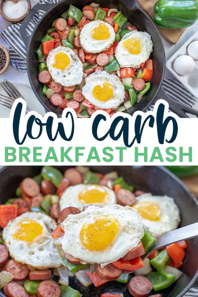 collage of breakfast hash images.
