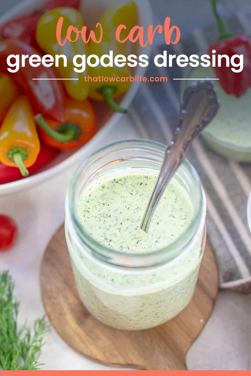 green goddess dressing in jar.