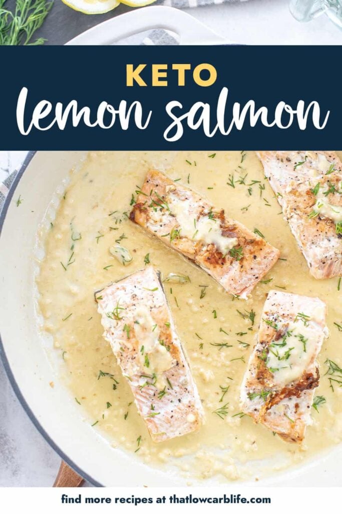 Creamy Lemon Garlic Salmon | That Low Carb Life