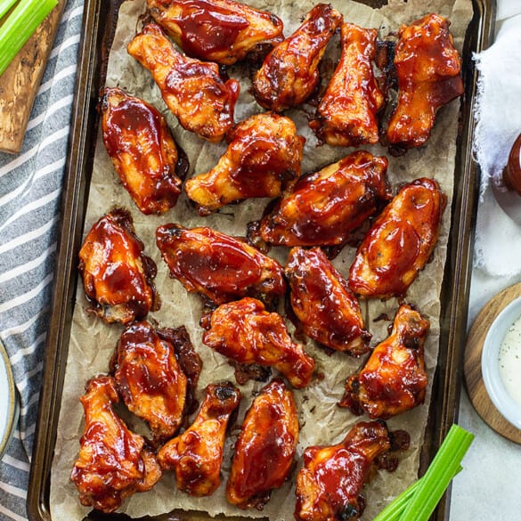 Baked BBQ Chicken Wings | That Low Carb Life