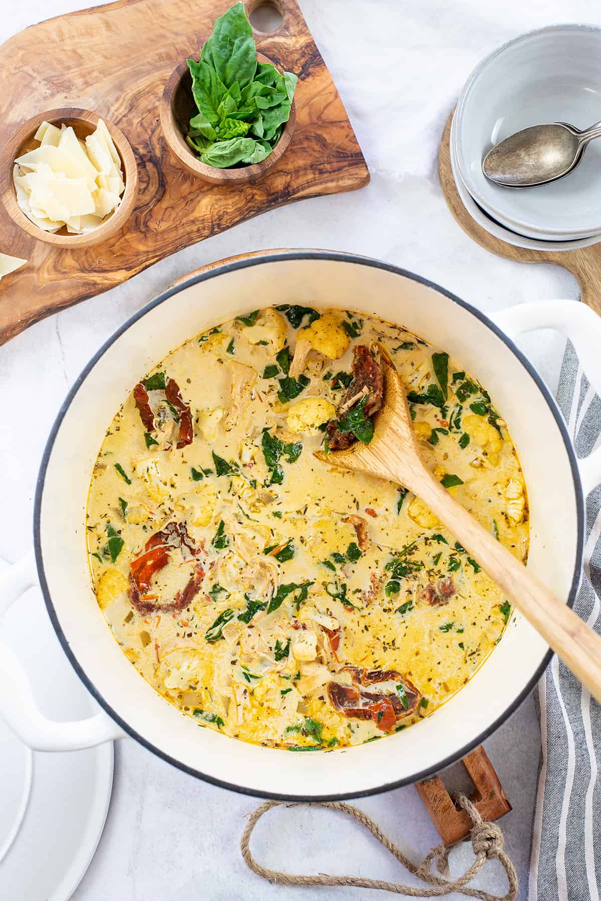 Creamy Tuscan Chicken Soup