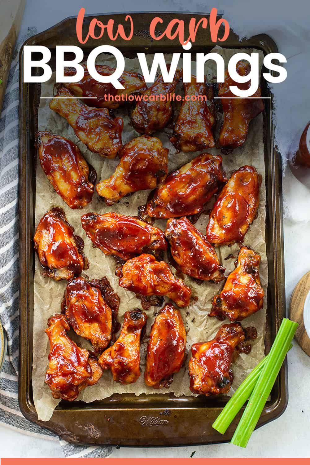 Baked BBQ Chicken Wings | That Low Carb Life