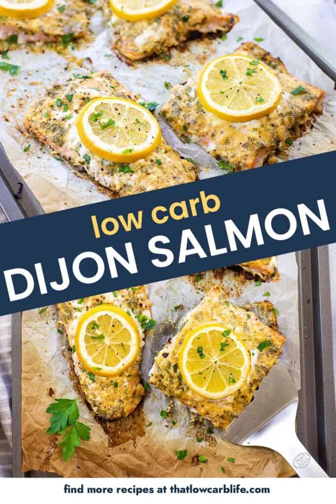 collage of low carb salmon recipe.