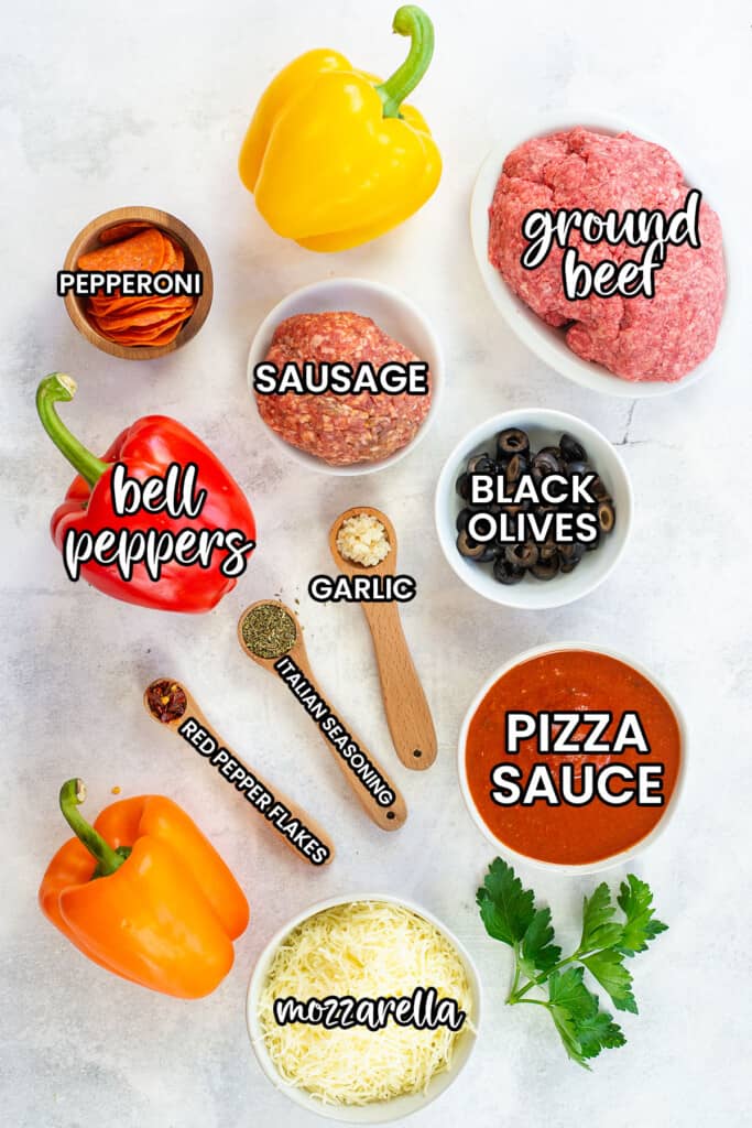 Pizza Stuffed Peppers | That Low Carb Life