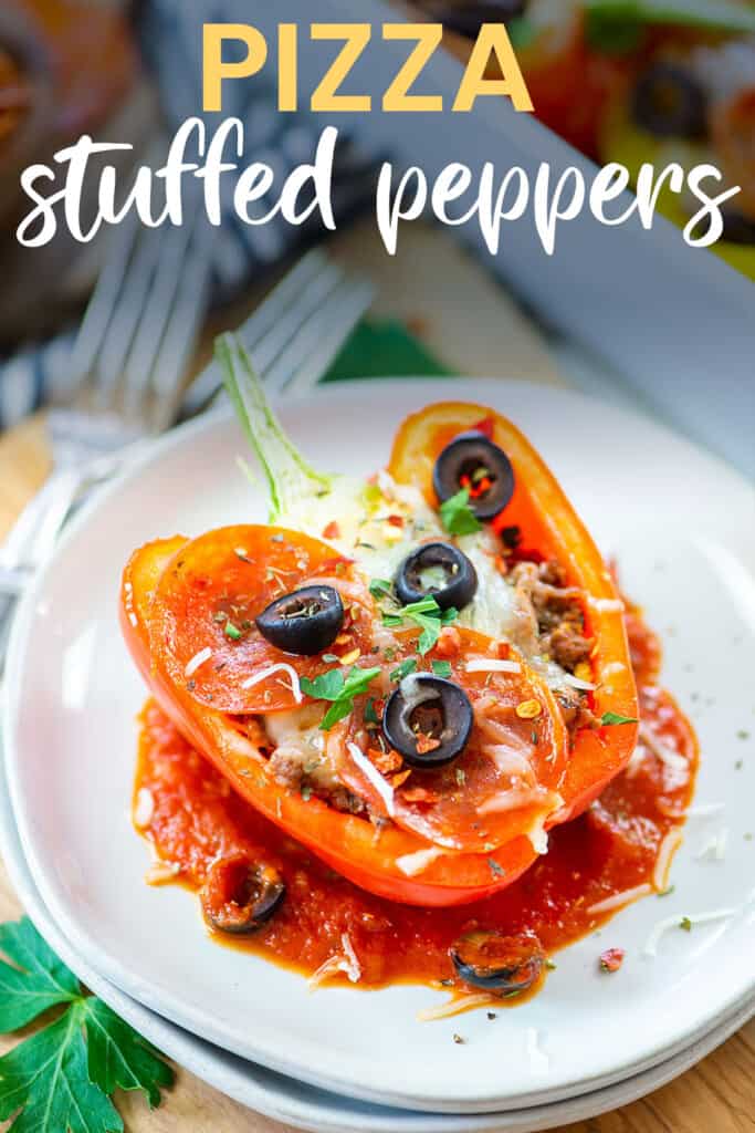 stuffed pepper on white plate.