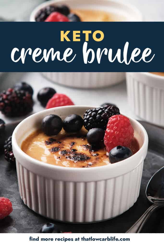 creme brulee with text for pinterest.