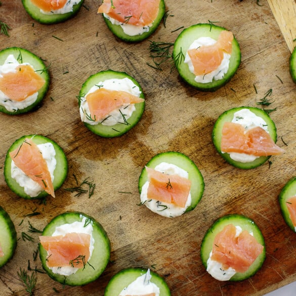 Cucumber Salmon Bites Recipe | That Low Carb Life