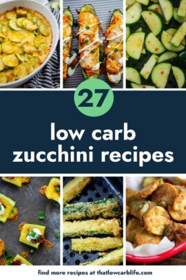 collage of zucchini recipes.