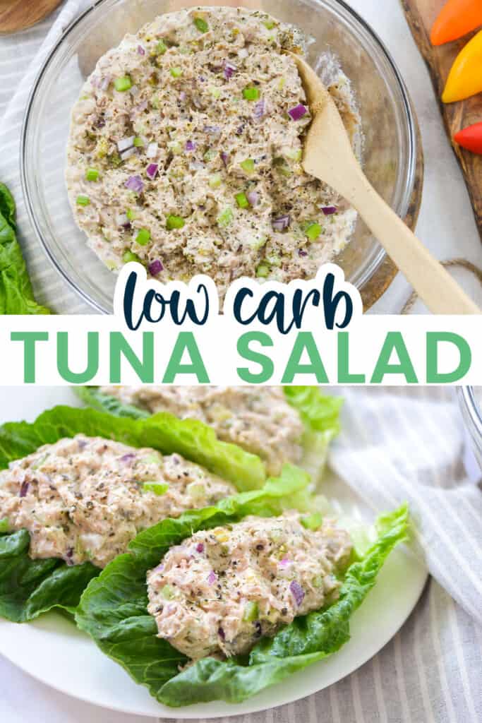 collage of tuna salad images.