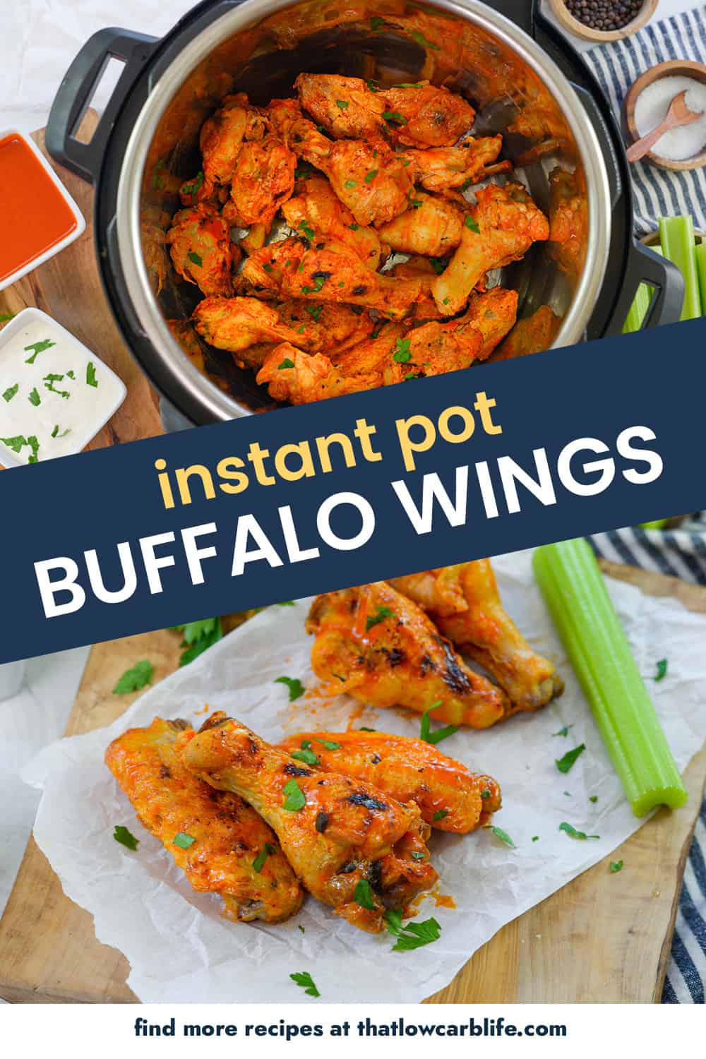 Instant Pot Chicken Wings | That Low Carb Life