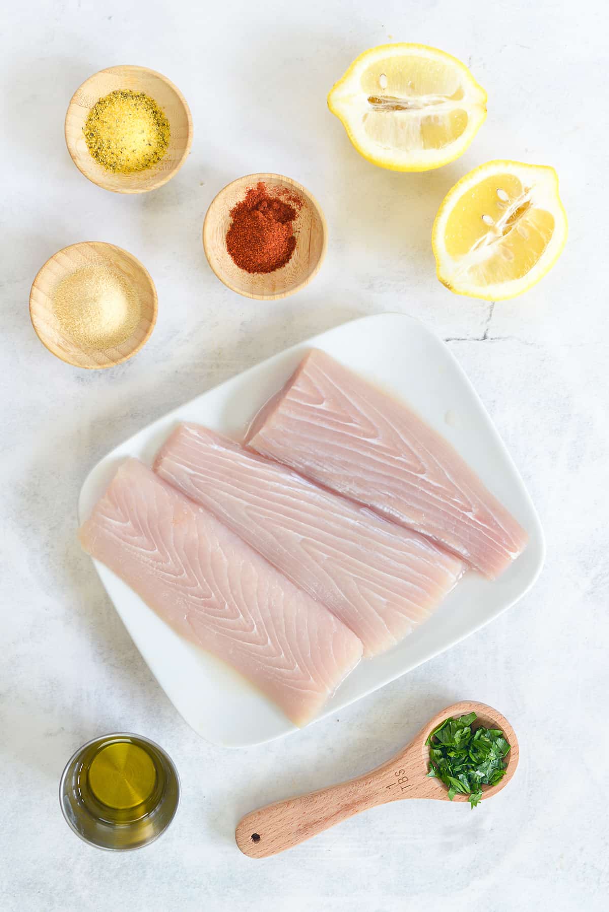 ingredients for lemon pepper fish.