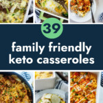 collage of keto casserole recipes.