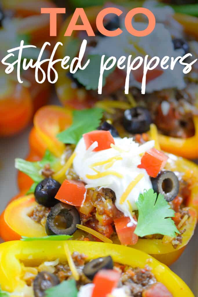 stuffed peppers filled with taco flavors.
