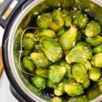 Brussels sprouts in Instant Pot.