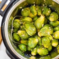 Brussels sprouts in Instant Pot.
