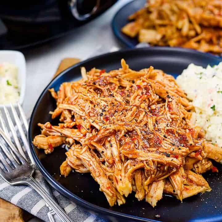Keto Crockpot BBQ Chicken | That Low Carb Life