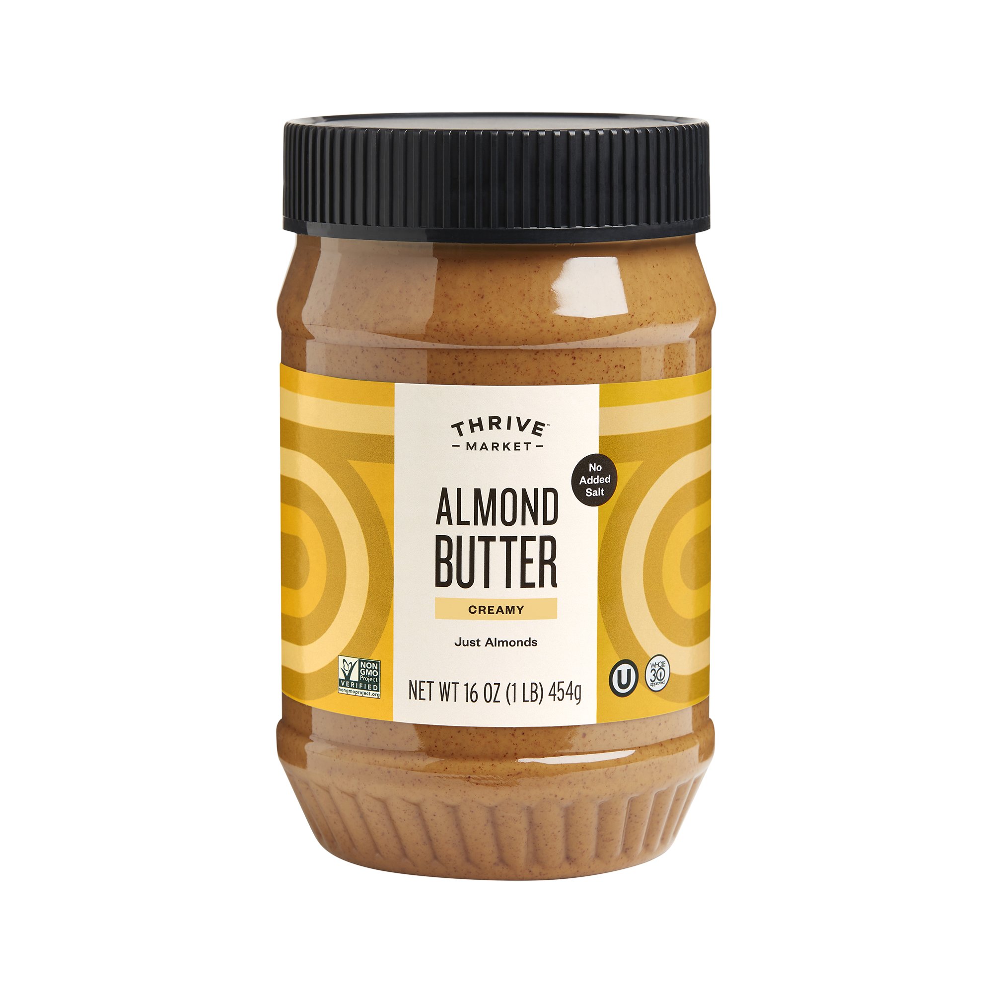 Jar of almond butter.