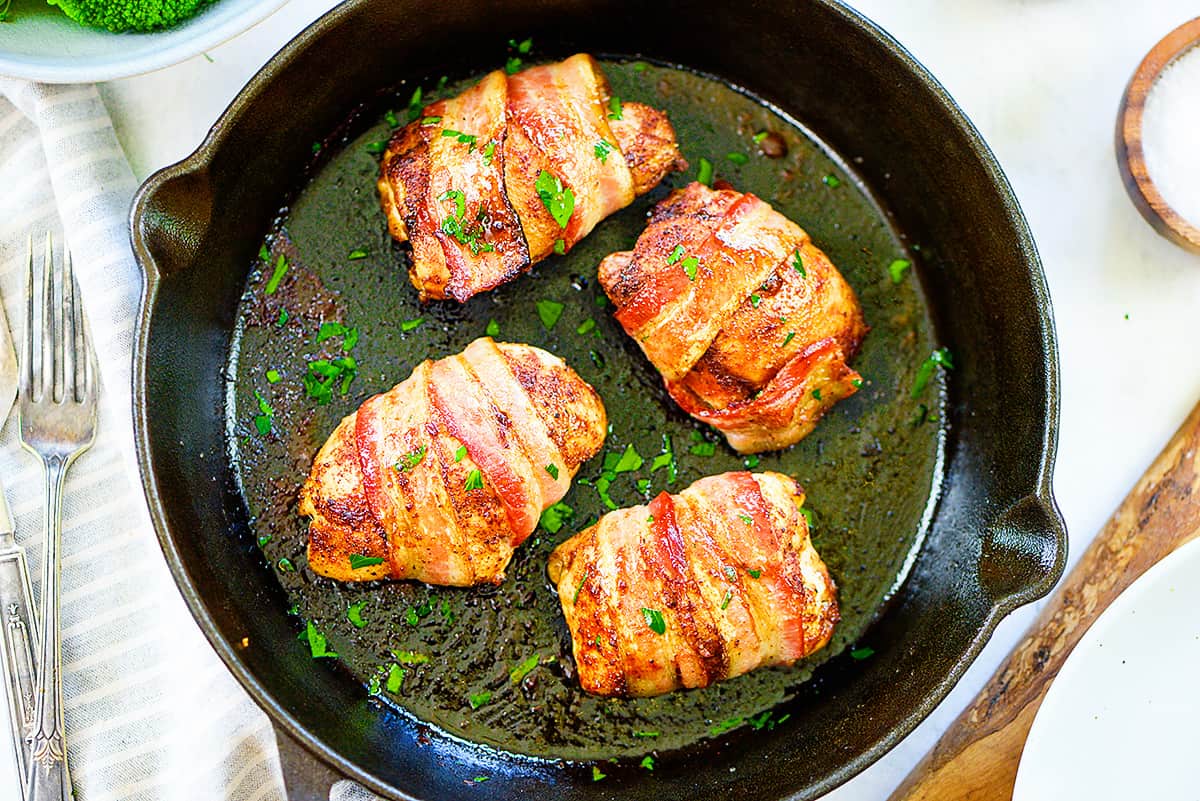 Bacon Wrapped Chicken Thighs