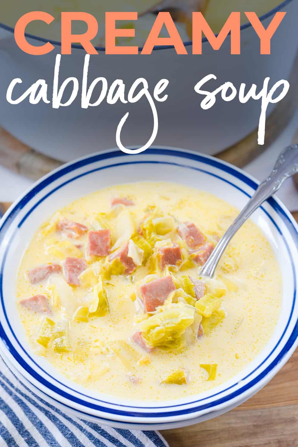Keto Creamy Ham and Cabbage Soup | That Low Carb Life