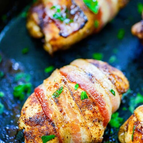 Sweet & Spicy Bacon Wrapped Shrimp 